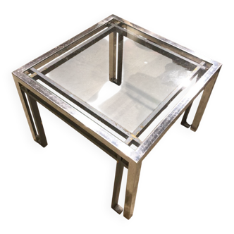 Vintage chrome coffee table