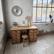 Bureau pin meuble atelier 1950