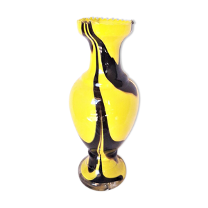 Vase en verre soufflé des années