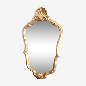 Louis XV style gold rock mirror  33x59cm