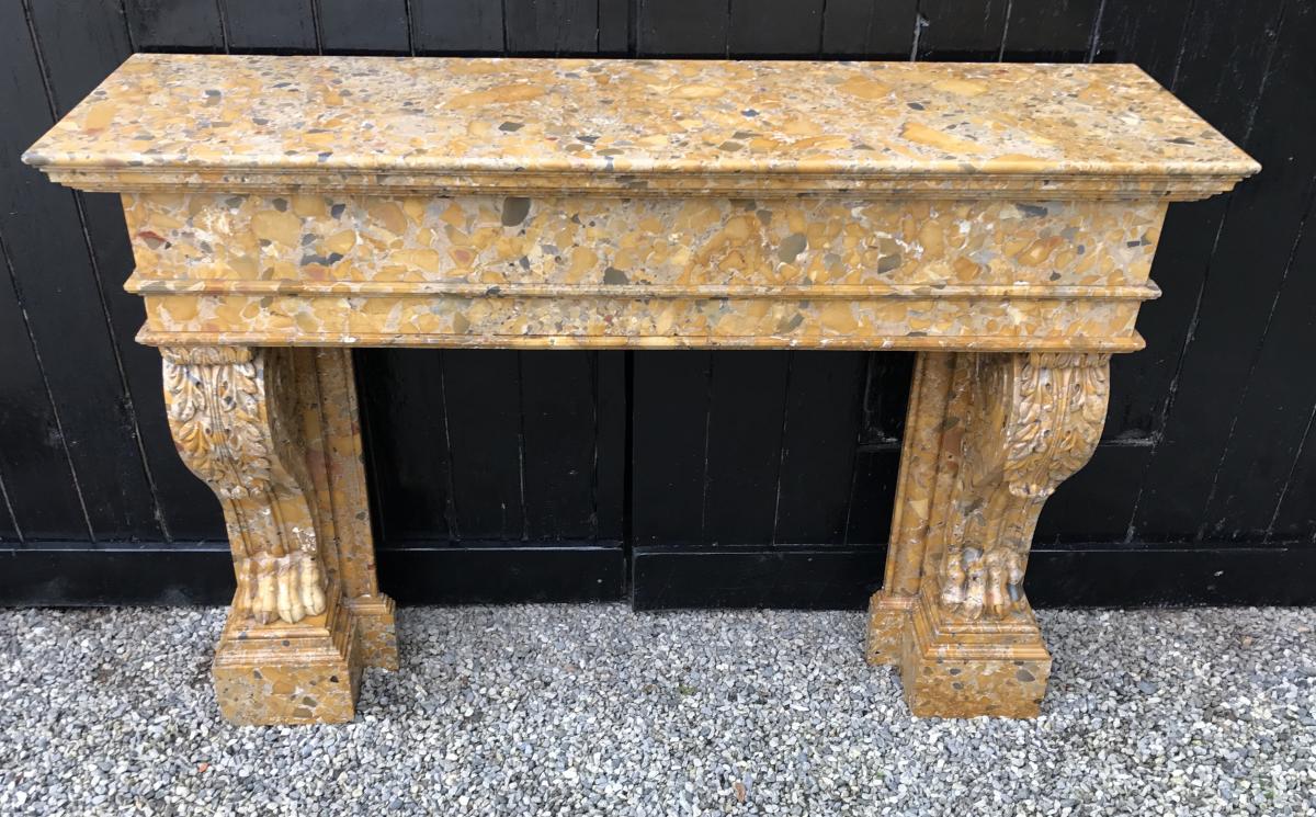 Breach of Aleppo nineteenth century marble fireplace