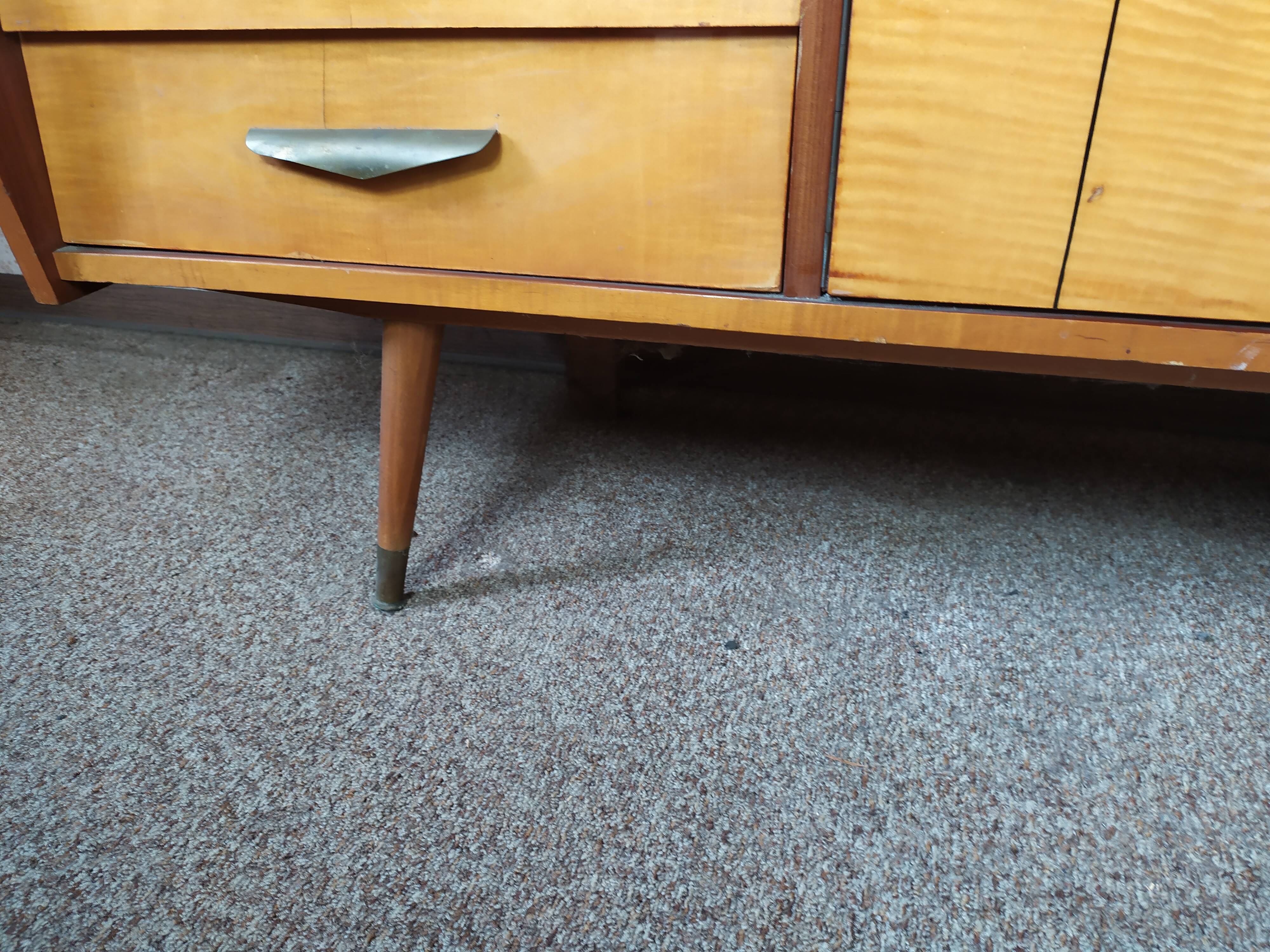 Scandinavian enfilade with showcase, compas foot