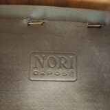 Roneo armchair, Nori model, gray leatherette, chrome tubes, very good general condition