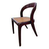 Baumann gondola chair in wood and cane
