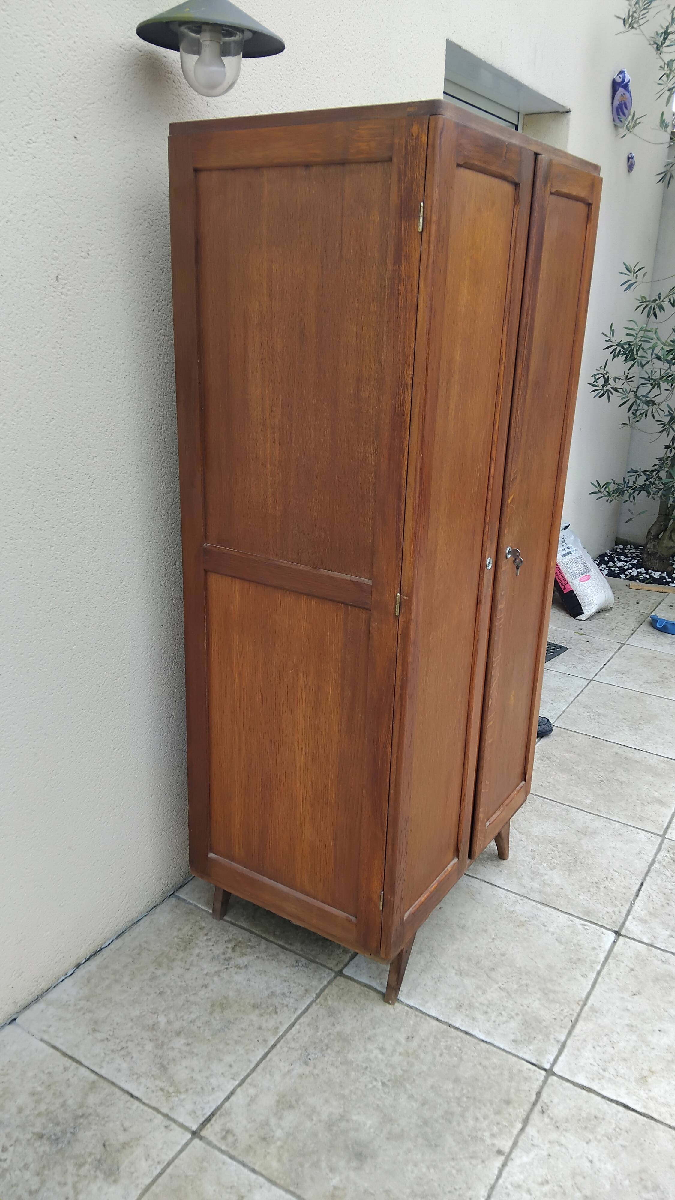 Old small double vintage wardrobe