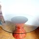 Maugrion Roche Bobois prestige rattan wheat ear table 1980