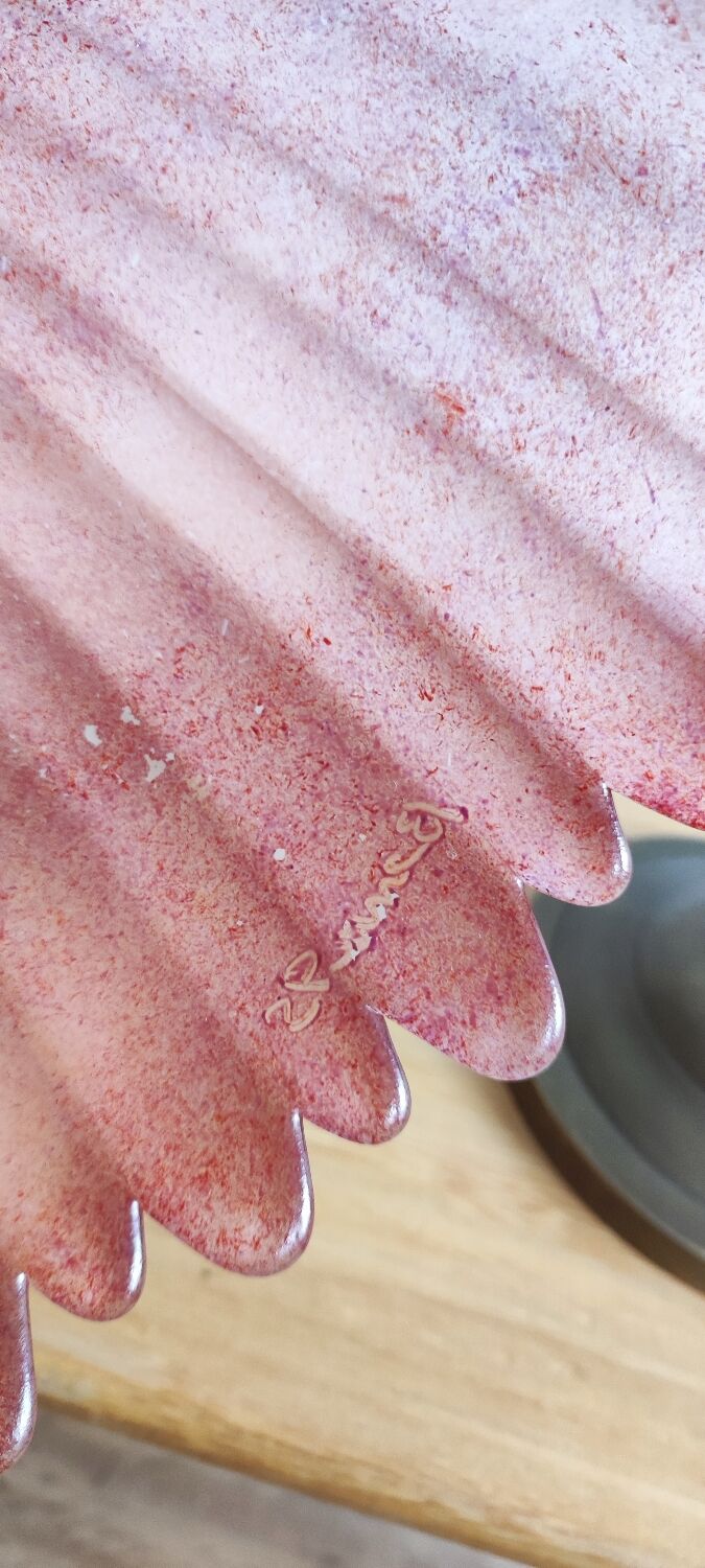 Kaelle lamp in glass paste and brass.