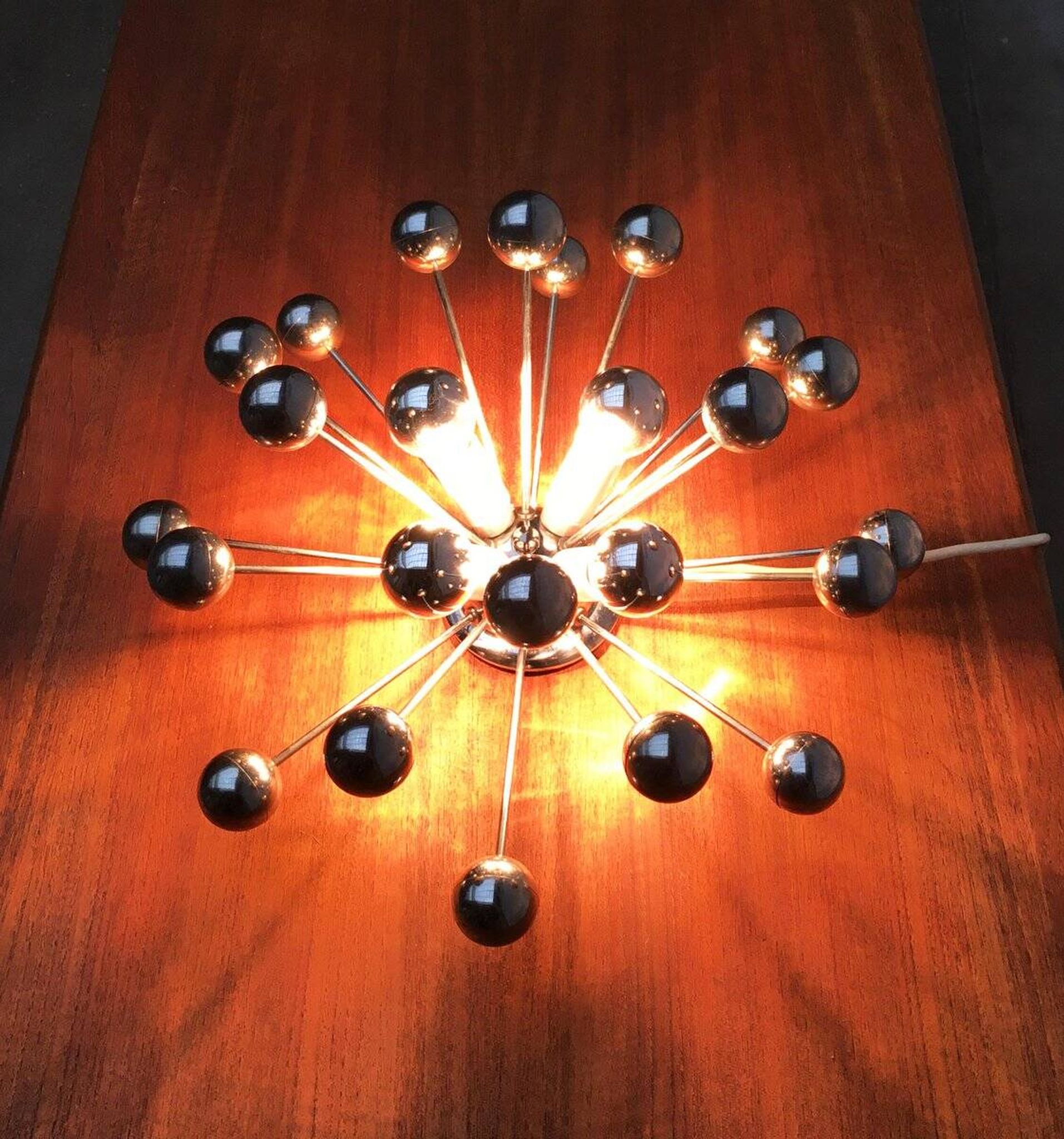Lampe de table atomique allemande de l'âge spatial du milieu du siècle de Cosack