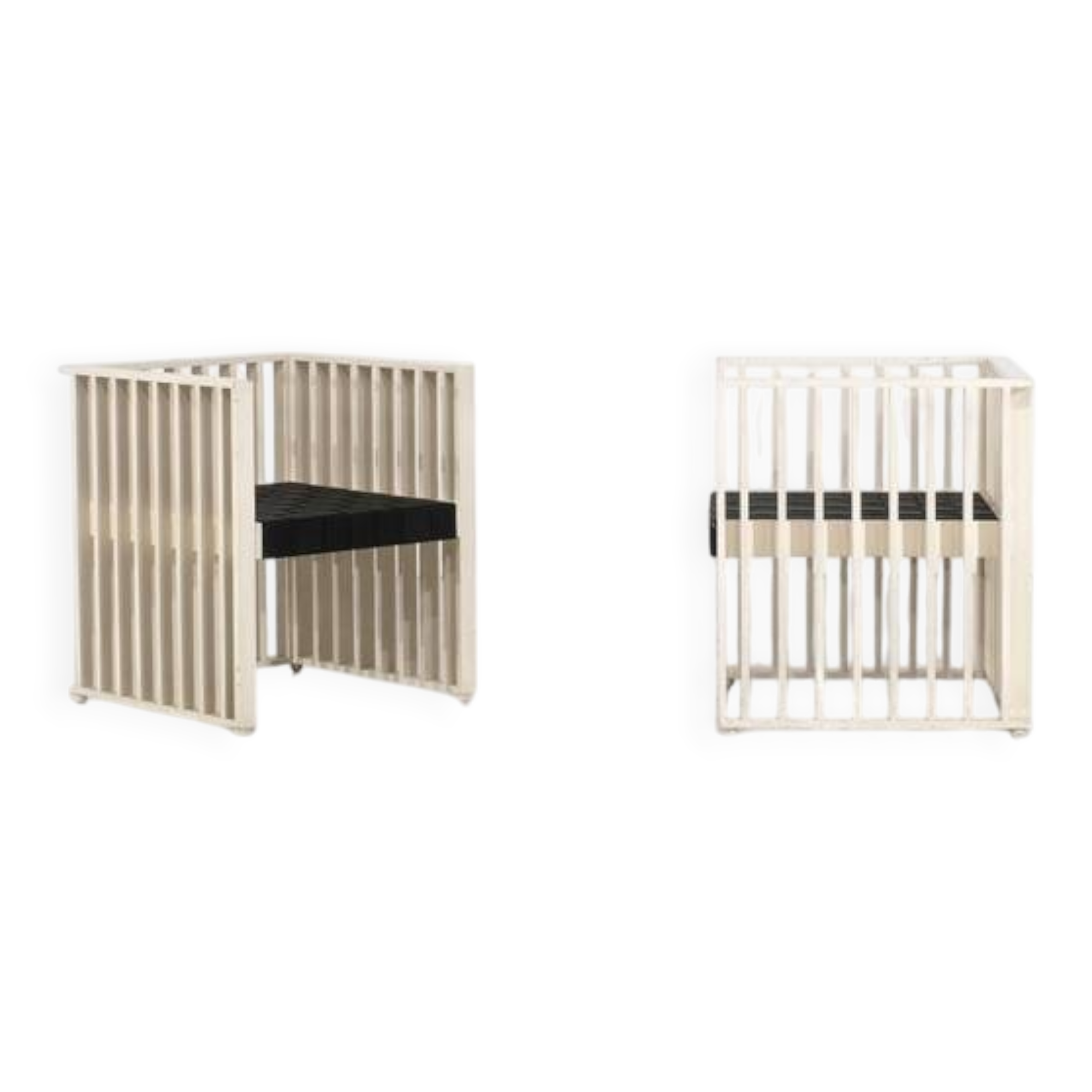 "Purkersdorf" model armchairs by Josef Hoffmann for Wittmann, 1905.