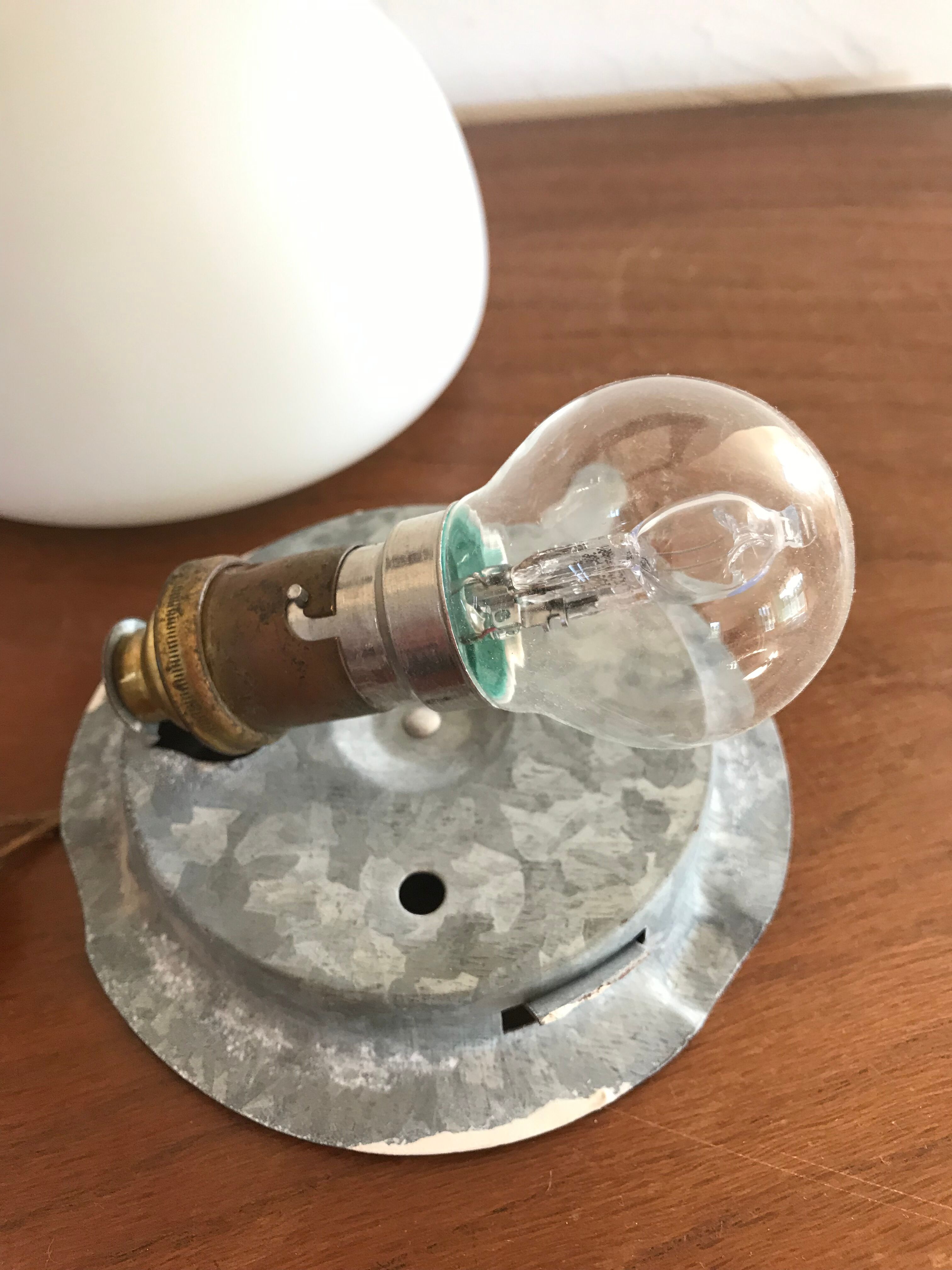 Opaline ceiling light 1970