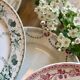 Lot de 10 assiettes plates anciennes en terre de fer dépareillées