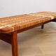 A vintage mid-century Danish Borge Mogensen 5272 rattan coffee table/bench