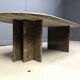 Vintage Italian grey marble coffee table, 1970s