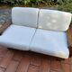 Vintage brutalist sofa in ecru bouclé fabric, 2/3 seater, 1970s