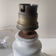 Lampe vintage en céramique craquelée