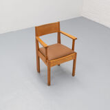 Leather Dutch Art Deco Chair