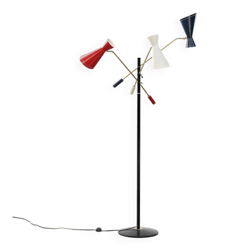 Lampe sur pied 'Triennale' d'origine italienne attribuée à Stilnovo