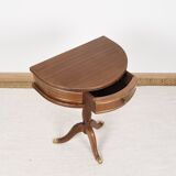 Pedestal table or small side table with drawer.