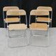 4 chairs Plia design Giancarlo Piretti Castelli Italy 60