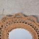 Sun mirror in woven rattan, 60 cm