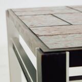 Steel and ceramic coffee table, Set of 2 (MK10681)