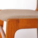 1 of 4 Vintage Danish Teak Dining Chair – 1960s, Reupholstered in Grey