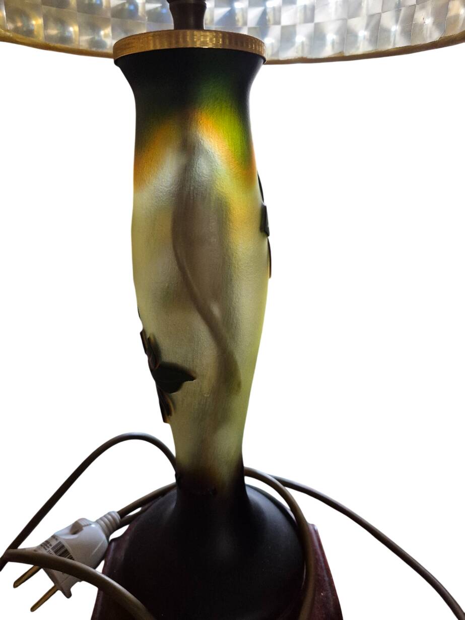lampe dégagé a l'acide signé Devianne 1950