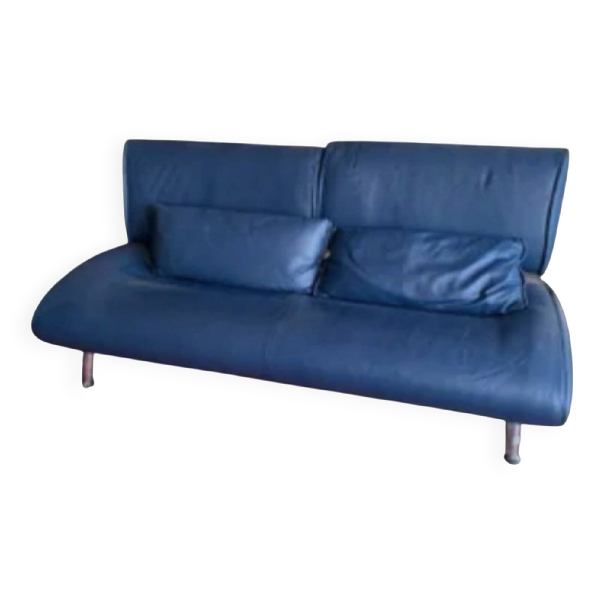Leather sofa STEINER PARIS model Equinoxe designer Bernard Masson