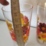 ensemble de 6 verres à motif de fleur