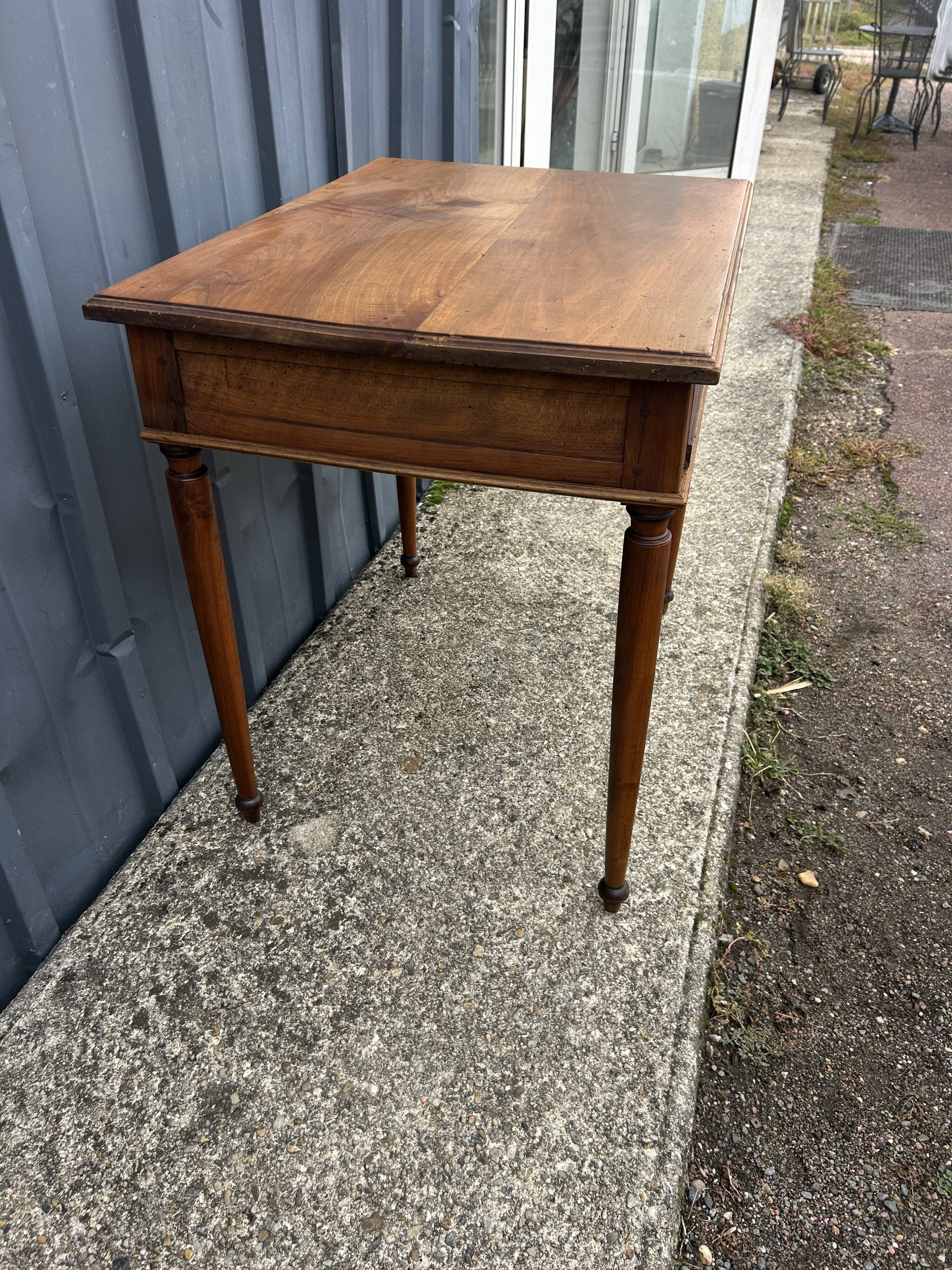 small Directoire desk in solid walnut