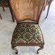 Table ronde avec rallonges et 4 chaises dossier cannage Vintage