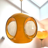 Yellow UFO Space Age suspension attributed to Luigi Colani, 1970s.