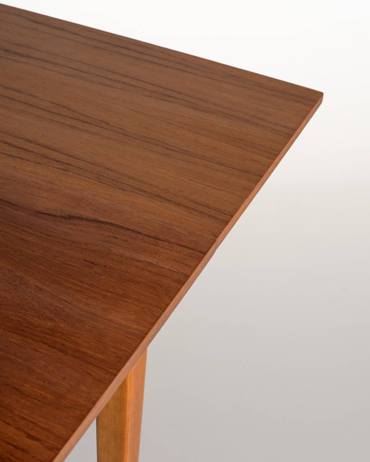 Scandinavian extendable teak and beech dining table, 1950s-60s