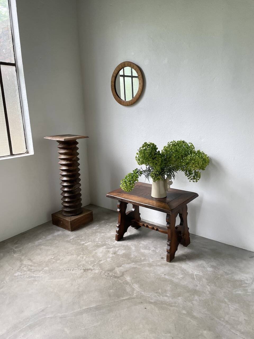 50s Brutalist Oak Coffee Table