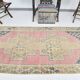 4x8 Red & Yellow Small Persian Rug, 118x270Cm SK 17615