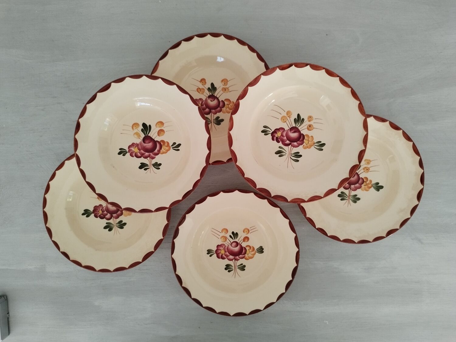 Longchamp Earthenware Dinner Plates Agen Model Vintage