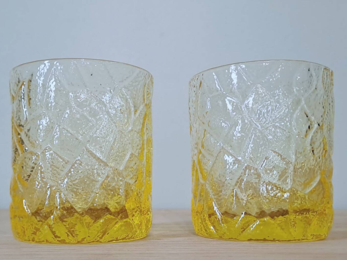 Two whiskey or orangeade glasses
