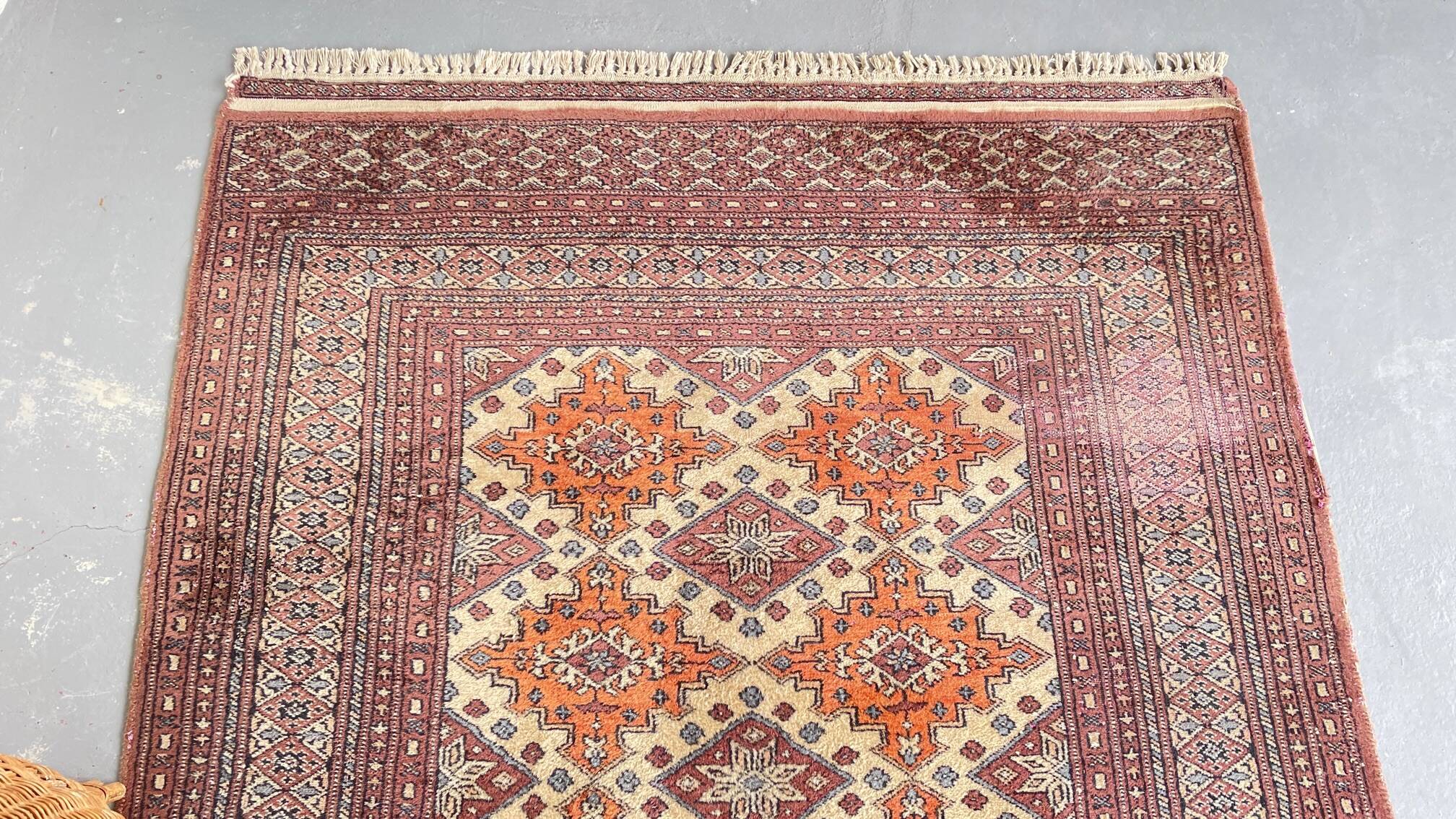 Tapis oriental pakistan gris-pourpre 196cm x 126cm