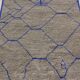 Berber carpet taupe and majorelle blue 200x308cm