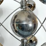 Goffredo Reggiani, satellite chrome chandelier from 60s