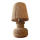 60s lamp in stone with artisanal rope shade