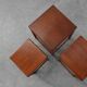 Set of 3 oak wood stacking tables in Art Deco style, France ca. 1925