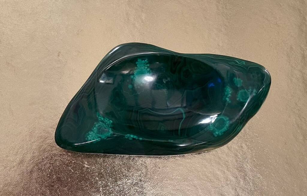 malachite pocket emptier or ashtray