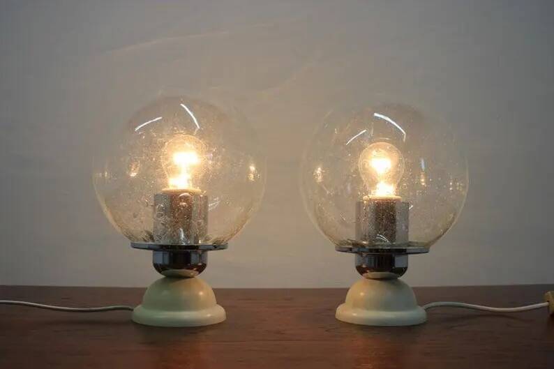 Pair of Midcentury Table Lamps, 1980s