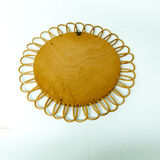 Sun rattan mirror 32x32cm