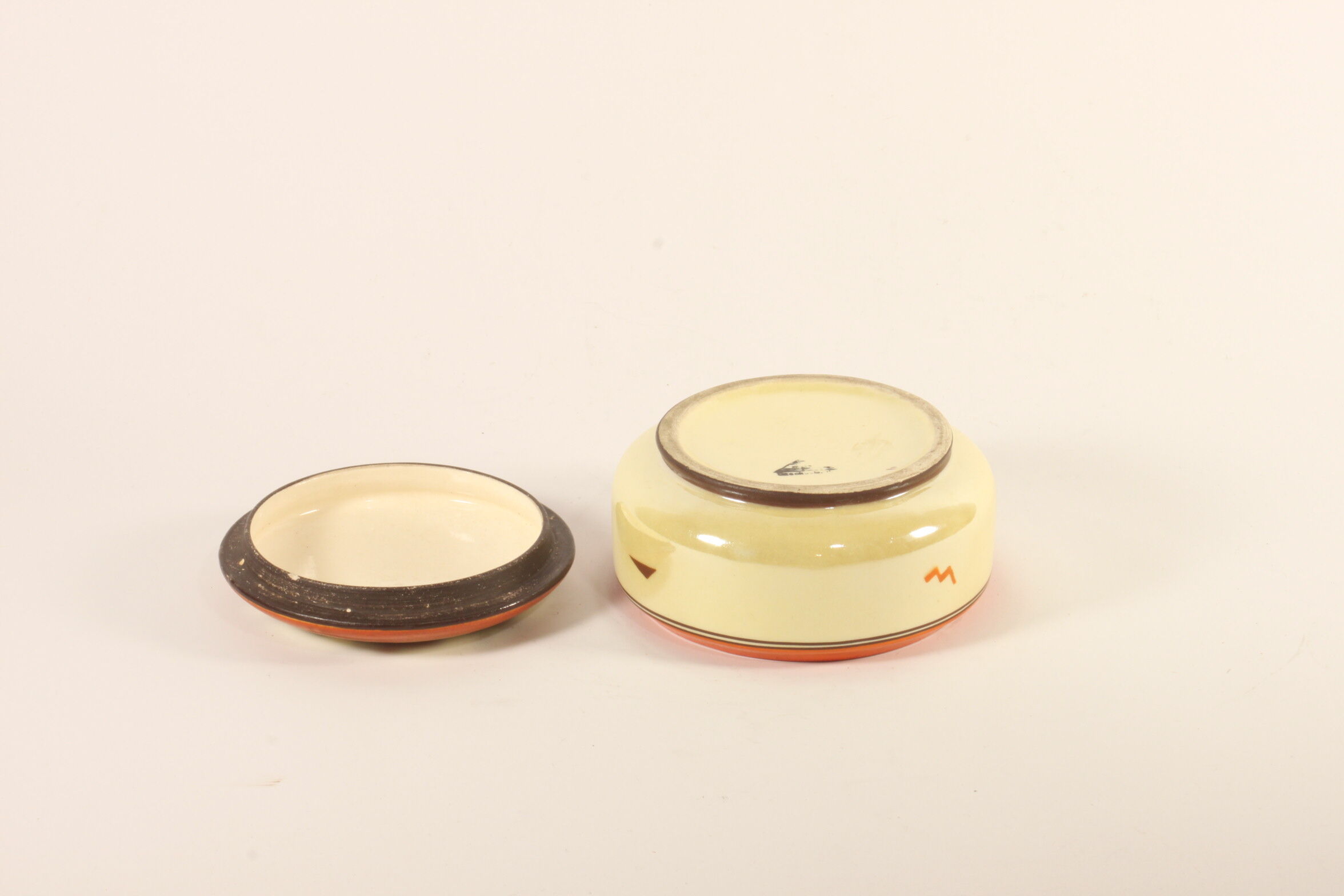 Art deco ceramic bonbonnière by BIHL Czechoslovakia, 1920s.