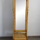 Woven wicker and bamboo full-length mirror, 70s/80s.