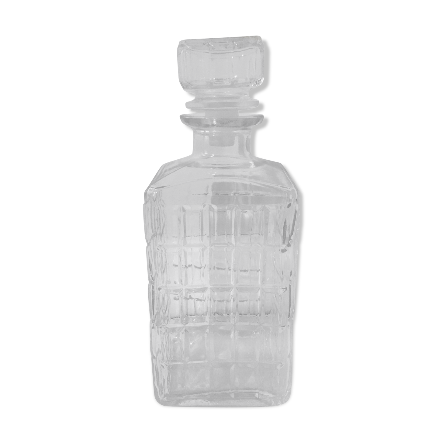 Vintage whisky carafe in chiseled glass