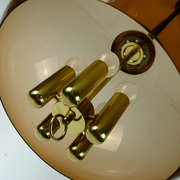 Vintage space age pendant brown acrylic and brass 1970s richard essig pendant lamp