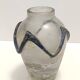 Iridiscent Transparent and Black Scavo Glass Vase attr. to Cenedese, Italy